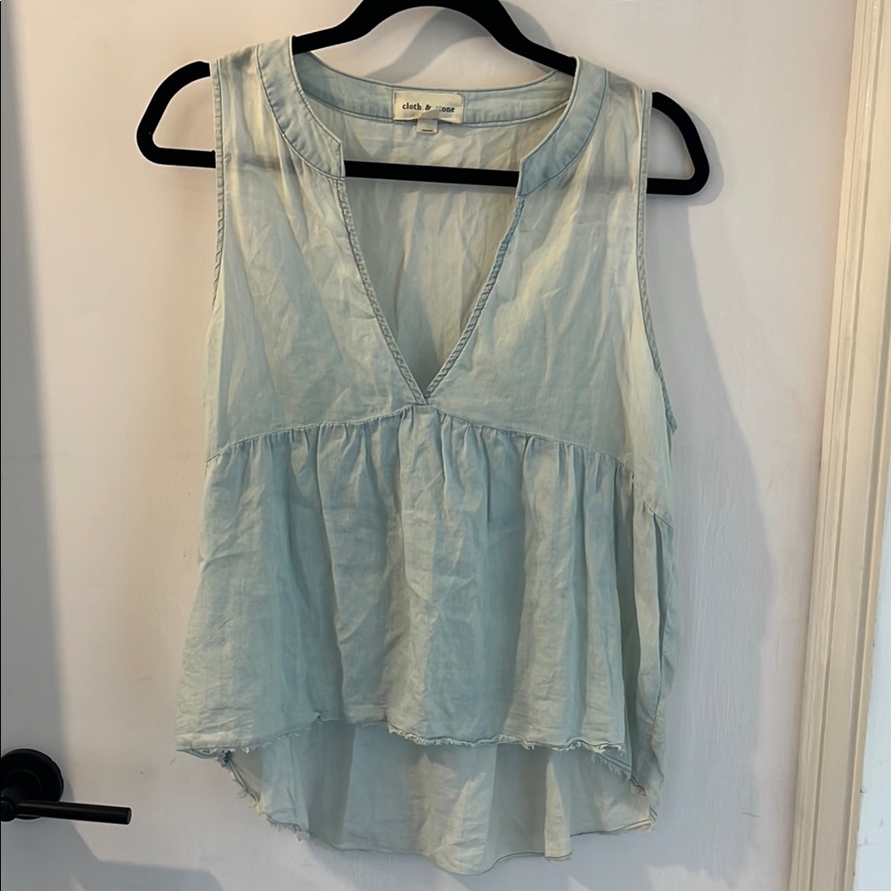 Cloth & Stone Asymmetrical Sleeveless Blouse